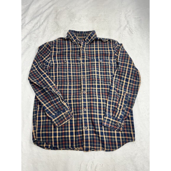 Duluth Trading Men’s Button Down Shirt Size Large Plaid Flannel Work Long Sleeve - Picture 1 of 9